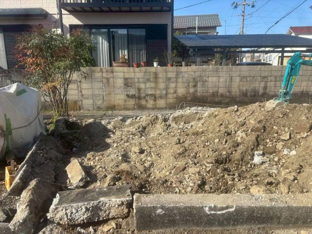 桑名市佛眼院　永代供養墓工事　⑮無縁塚解体